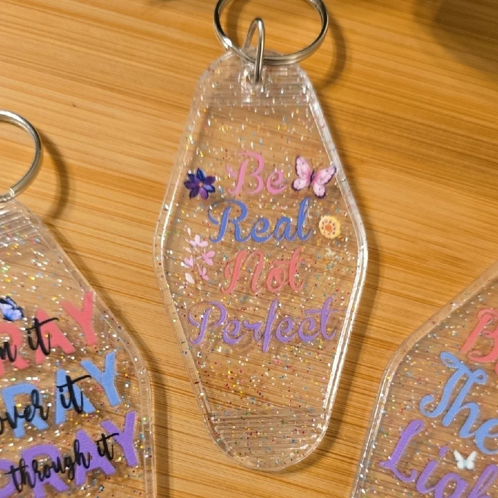 Colorful Inspirational Keychains Set